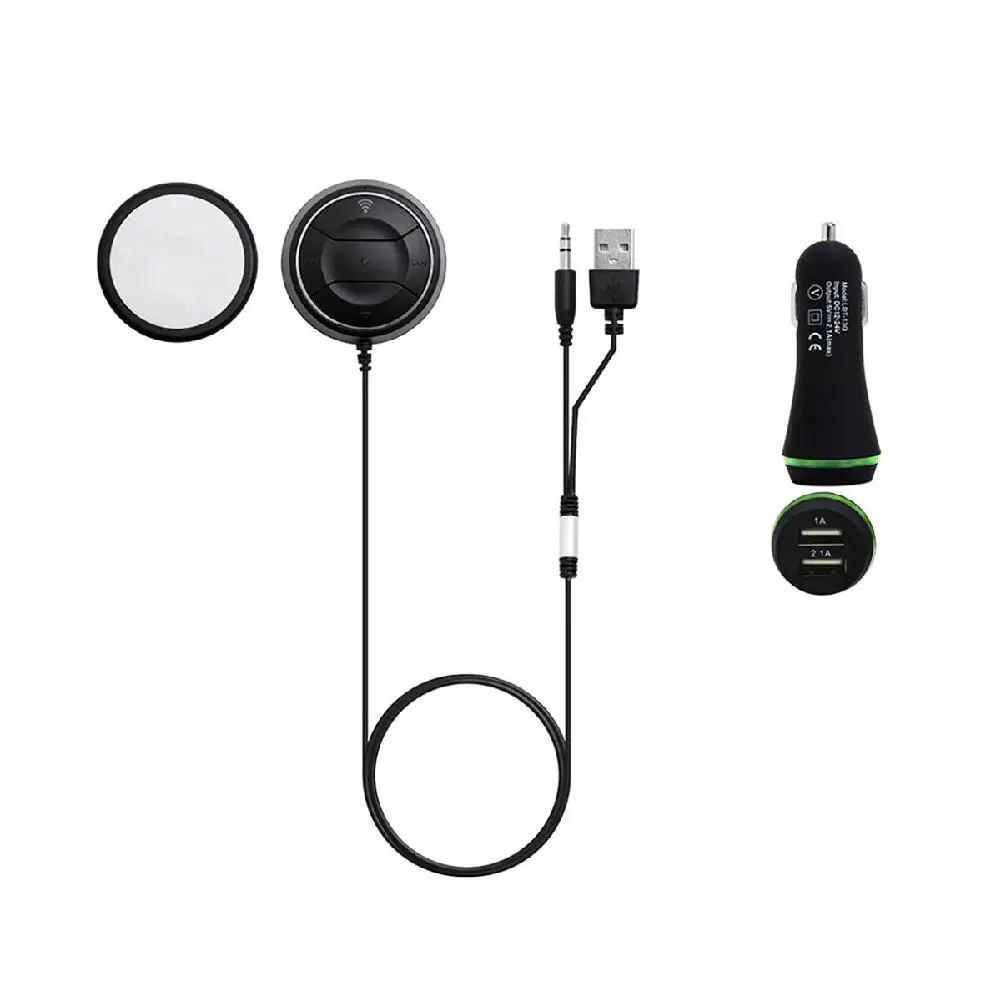 JRBC01 Bluetooth 4,0 автомобильный комплект свободные руки с функцией NFC+ 3,5 мм AUX приемник Музыка Aux Громкая связь 2.1A USB Автомобильное зарядное устройство r20