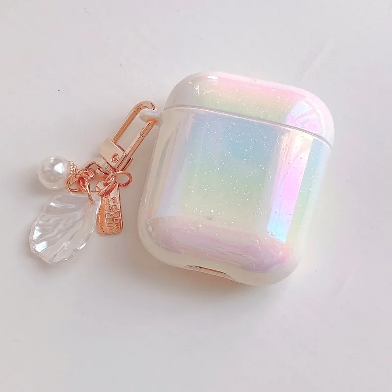 Силиконовый чехол для Apple Airpods 1 2 Pro защитный аксессуаров наушников с жемчугом и