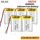 3,7 в 800 мАч 802535 литий-полимерный Li-Po Перезаряжаемые Батарея для Колонка с беспроводным каналом блютус GPS DVD можно крепить любые приспособления: PDA светодиодный светильник литий-ионный аккумулятор