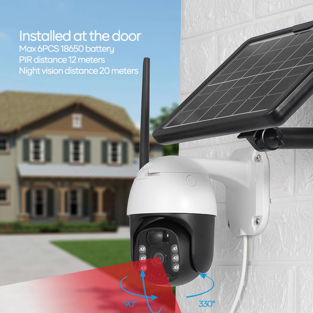 

4G WiFi Solar Panel Battery Camera PTZ Wifi PTZ Camera 1080P PTZ Camera Night Vision PTZ IP Camera