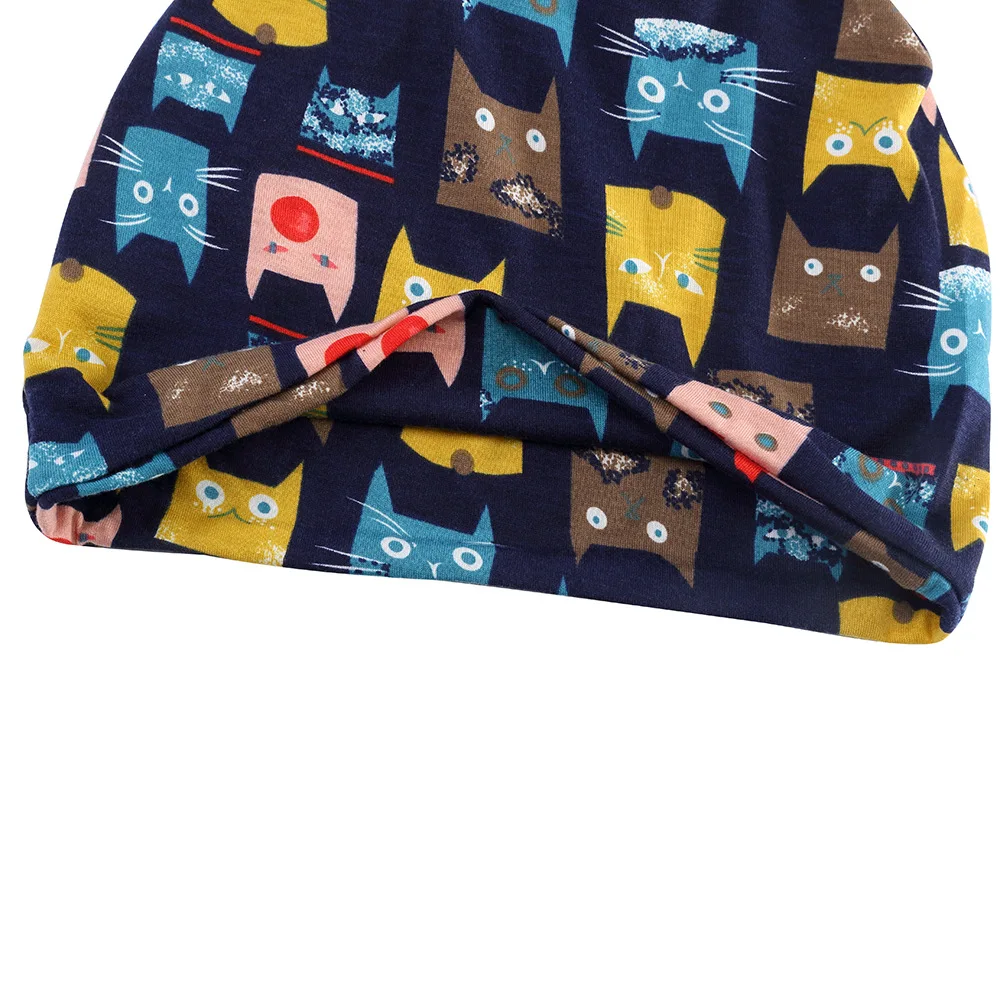 Многофункциональная Шапка-бини шарф шапка с принтом кота животный тюрбан