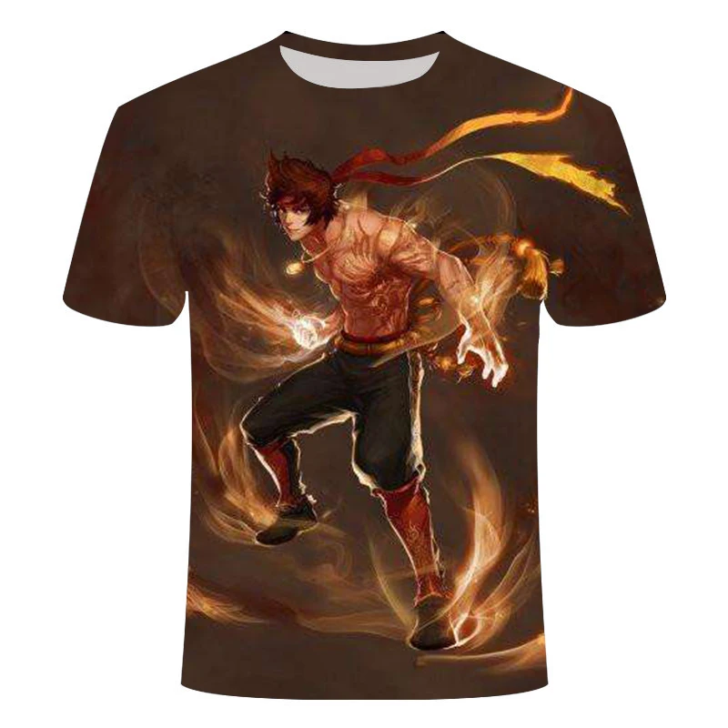 Новейшая 3D футболка с рисунком аниме Мужская 2D игра DNF футбольная рубашка