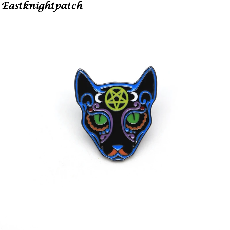 

E2537 Cartoon Cute Cat Animals Enamel Pins Women Men Badge Backpack Collar Lapel Pin Fashion Jewelry