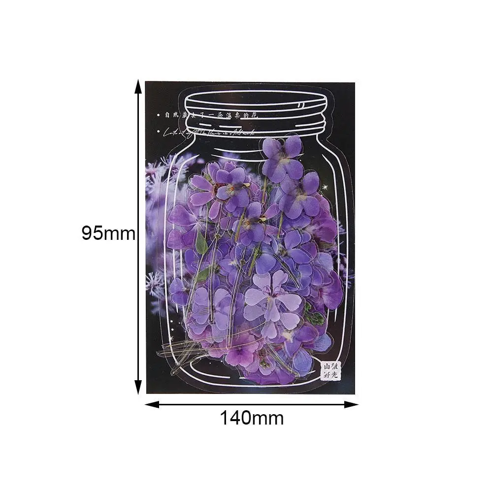 

40 Sheets/Pack PET Sticker Natural Flower Plants Sticker Diary Album Decoration Planners Diy Stationery Scrapbooking Sticke Y9M6