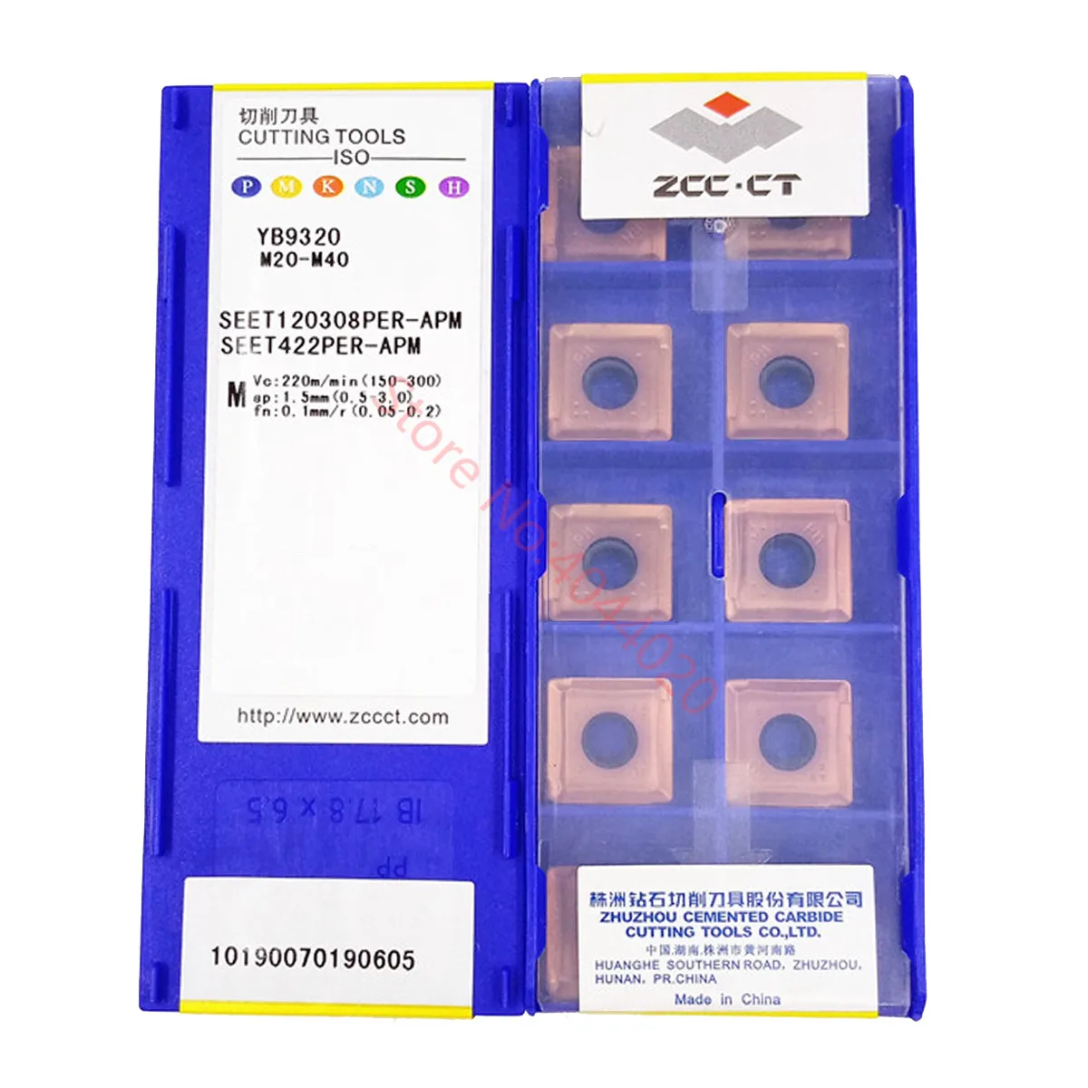 ZCC.CT SEET120308PER-APM YB9320 carbide inserts 10PCS