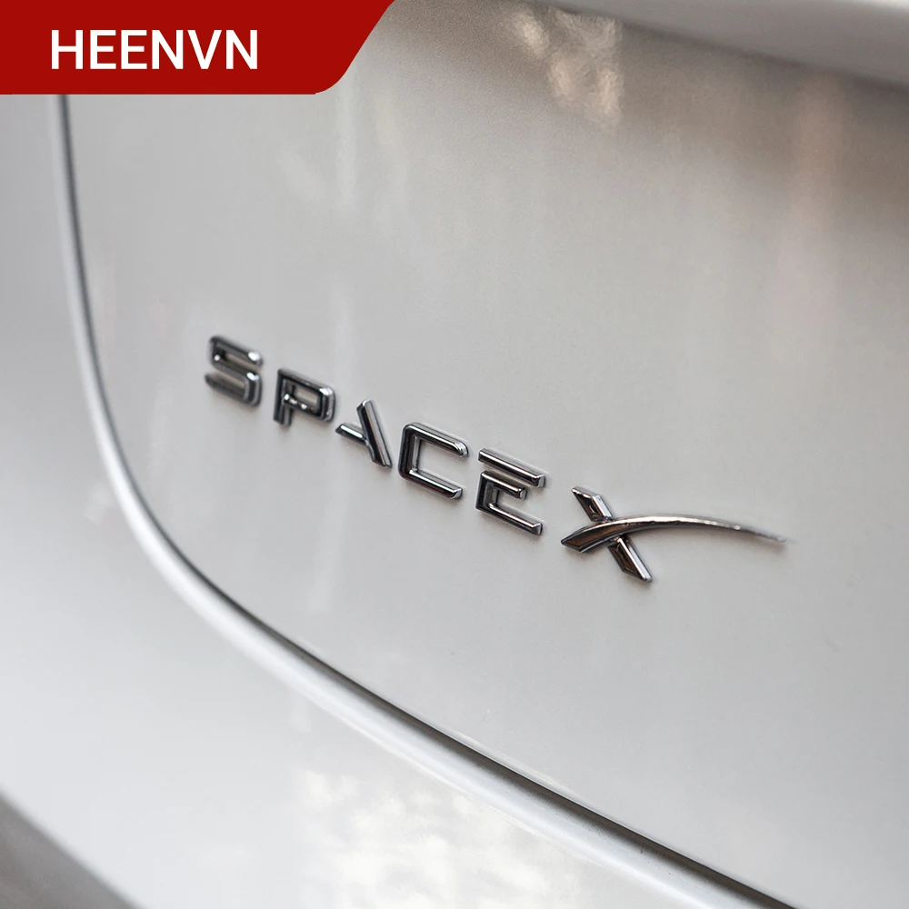 Heenvn новая космическая X Стикеры для Tesla модель 3 2021 аксессуары письма хвост ярлык с