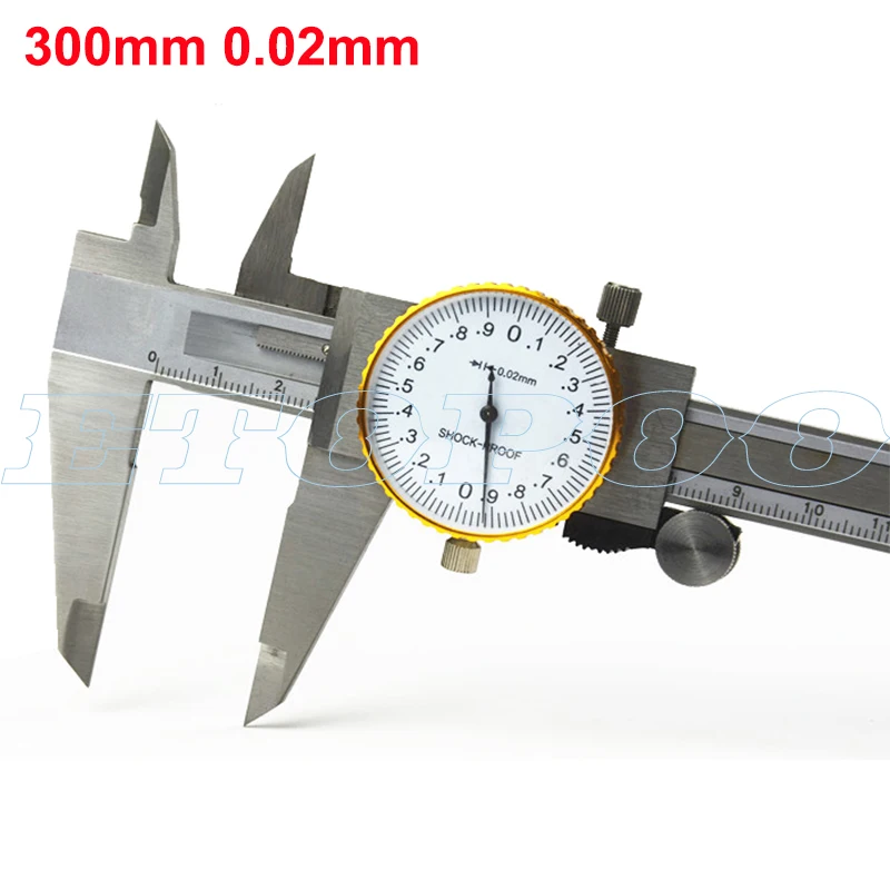 0-300mm 0.02mm 0-300 мм 12 дюймов циферблат суппорта 0,01 мм нержавеющей стали высокой точности штангенциркуль со столом штангенциркуль 0. 00" штангенциркуль с циферблатом датчик - Цвет: 0-300mm 0.02mm