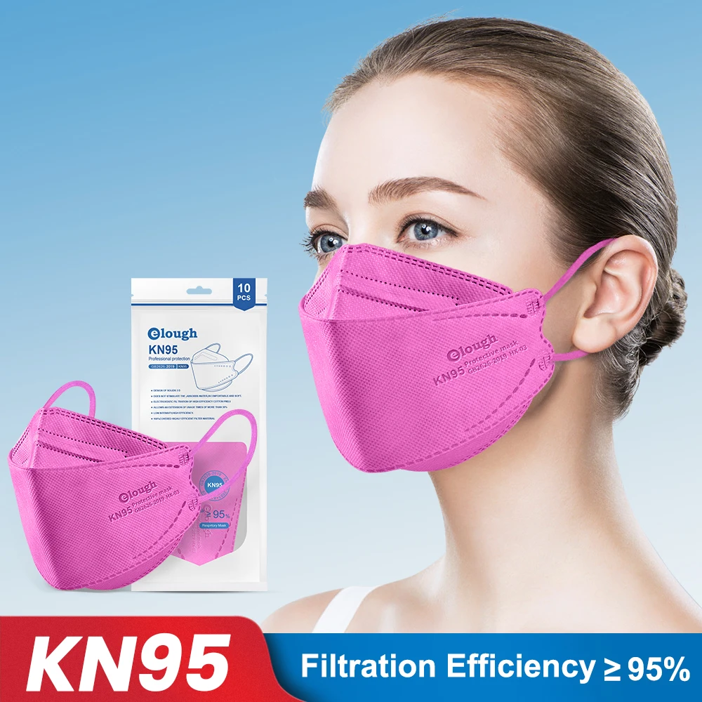 Elough маска kn95 mascarillas ffp2 colors mascarilla fpp2 homologada kn95mask фильтр защитные респираторные