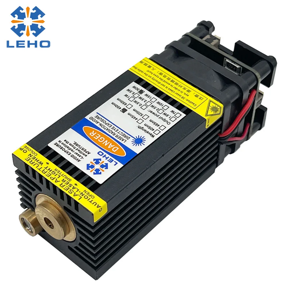 

LEHO 30W Laser Module Laser Head 450nm Blue Laser Engraving Module PWM TTL Suitable For Laser Engraving Machine Fast Engraving