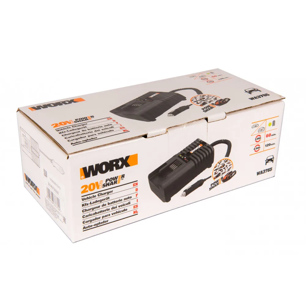 Зарядное устройство автомобильное WORX WA3765 2A 20В коробка | Электроника