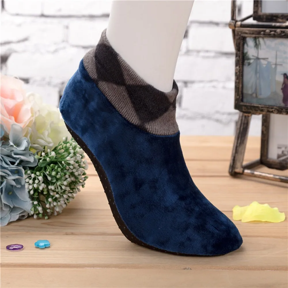 Мужские зимние теплые тапочки для дома мягкие нескользящие носки размеры 40-44 США