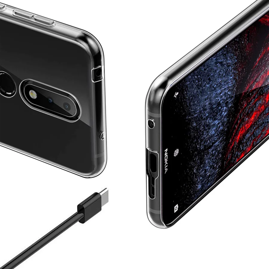 Силиконовый чехол из ТПУ прозрачный для Nokia 8 1 6 Plus 3 2 4 X71 9 PureView 7 Plus|Чехлы-накладки| |