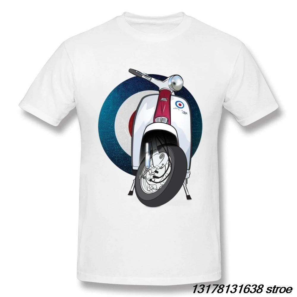 

Awesome Target Logo T Shirt Italy Scooter Tee Shirt Man Vintage Motocycle Graphic T-shirt Big Size