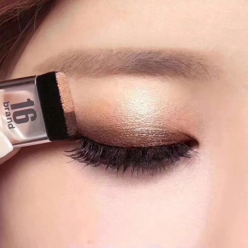 Natural Two-Colors Gradient Eye Shadow Palette Easy to Wear Lazy Eyeshadow Non-blooming Waterproof Glitter |
