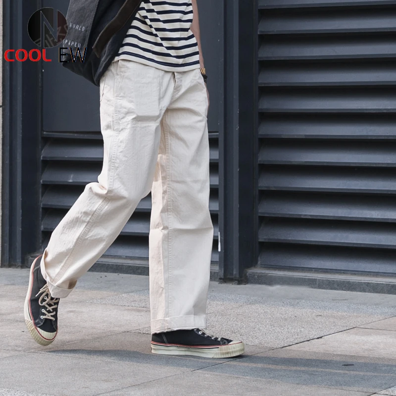 Bronson 1940s WWII USN 10.5 oz. Herringbone Twill Deck Fatigue Pants Men's Loose Straight Casual Trousers
Bronson 1940s WWII USN 10.5 oz. Herringbone Twill Deck Fatigue Pants Men's Loose Straight Casual Trousers