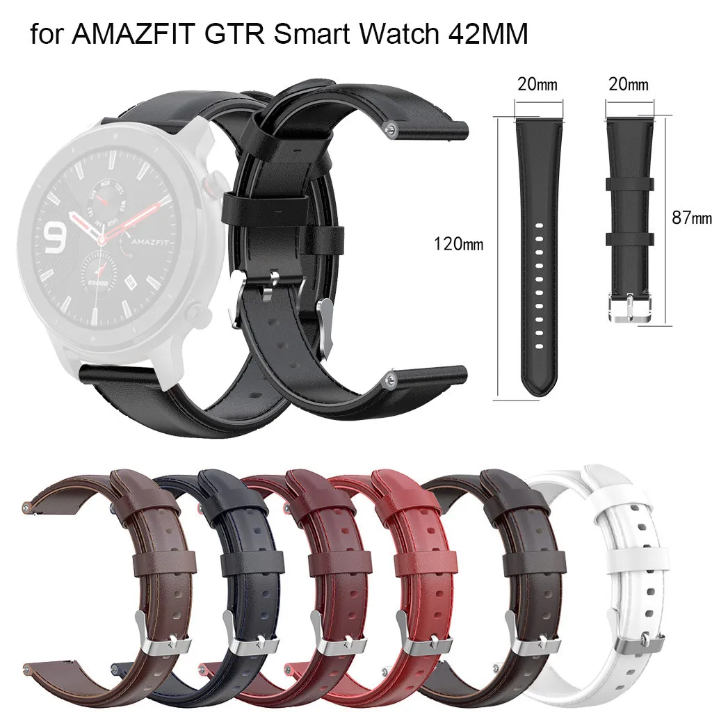 Кожаный ремешок для часов AMAZFIT GTR Смарт часы 42 мм высокого