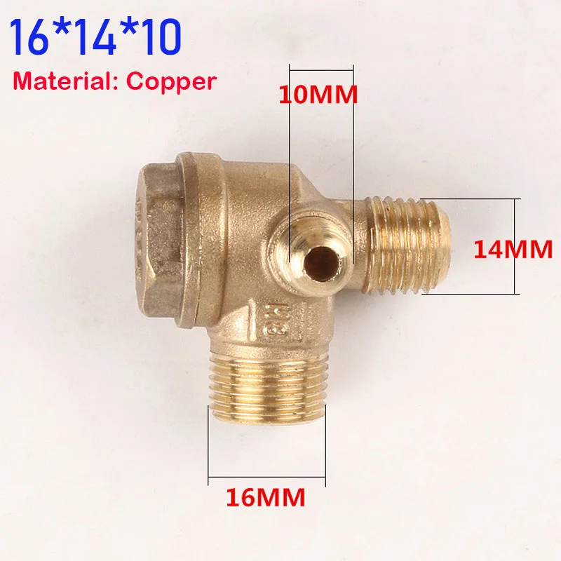 3-портовый обратный клапан медный/цинковый сплав наружная резьба инструмент для