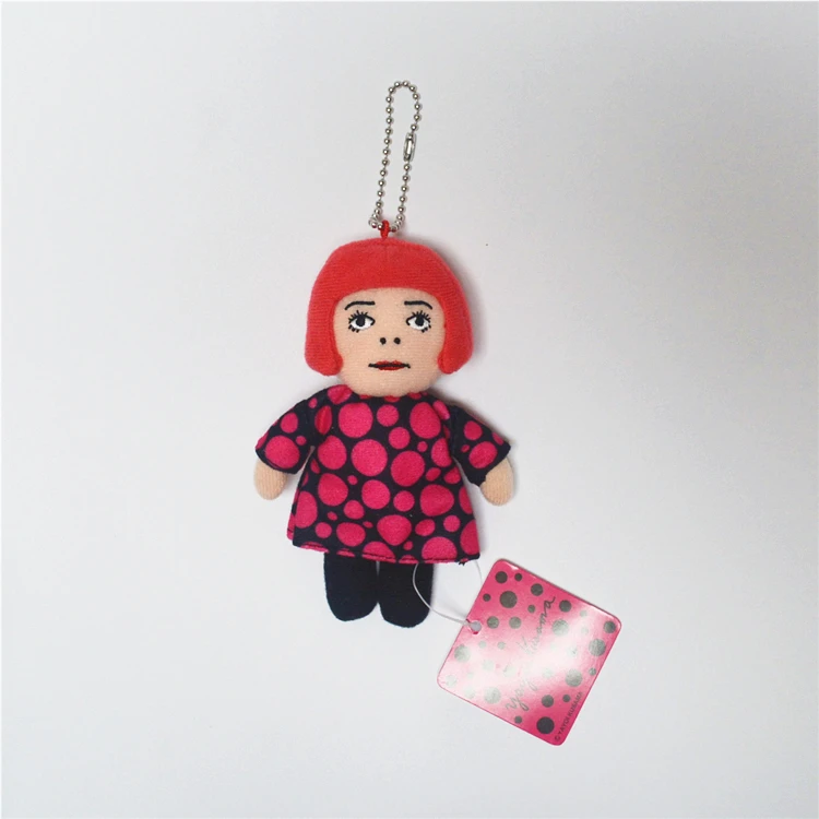 

Yayoi Kusama YAYOI-chan stuffed Plush Keychain Charm Red & Black Dot