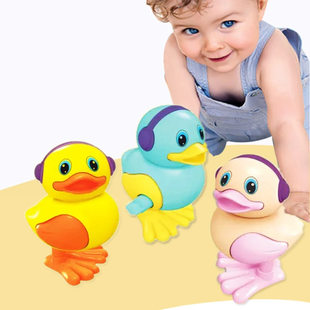 Новые классические детские животных заводные игрушки надувные прыжки утка