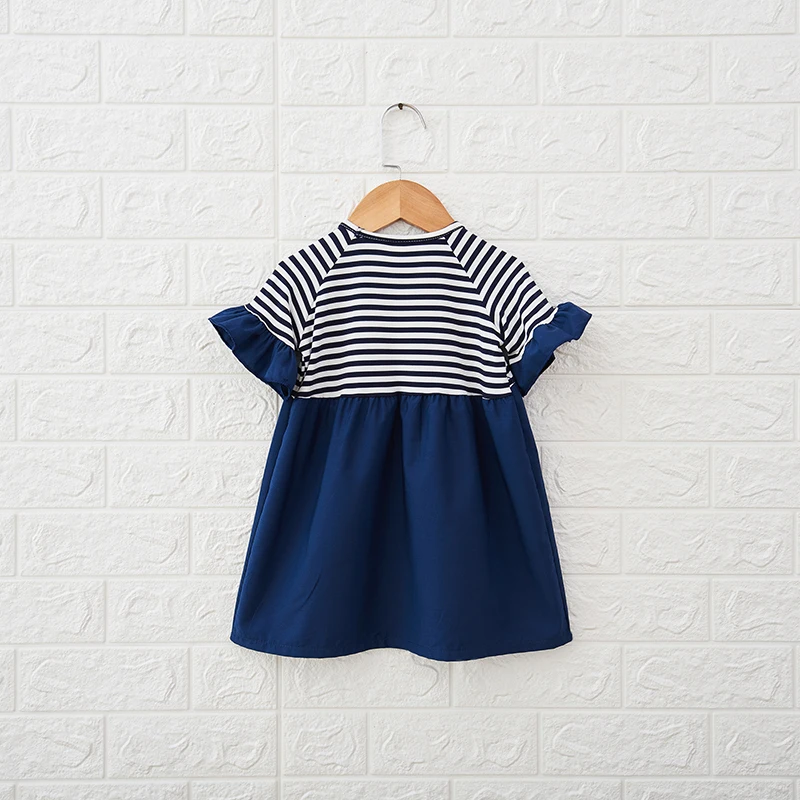 Одежда для девочек Новинка лета 2019 милое Кукольное платье принцессы Полосатое в