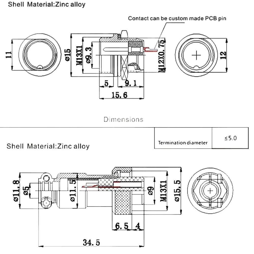 

1Pair Universal GX12 2/3/4/5/6 Pin Male Female 12mm Aviation Socket Plug Wire Panel Connector High Quality Auto Accessories