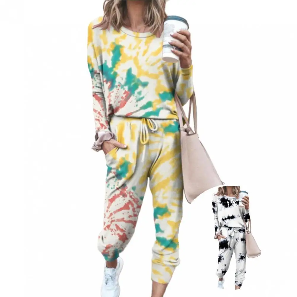 

Sporty Outfit Mid Waist Casual Tracksuit Long Sleeve Loose Casual Tracksuit
