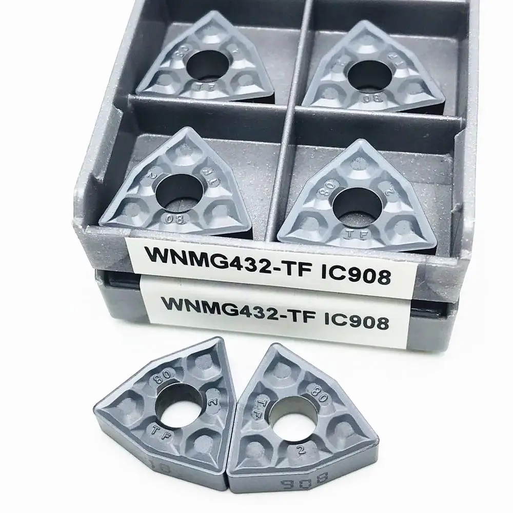 Твердосплавные вставки WNMG080408 TF IC907 IC908 внешний токарный станок Инструменты WNMG 080408