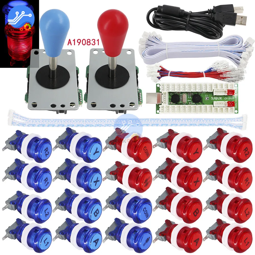 Аксессуары для аркадных джойстиков кодировщик USB ПК джойстик и кнопка MAME Fight Stick