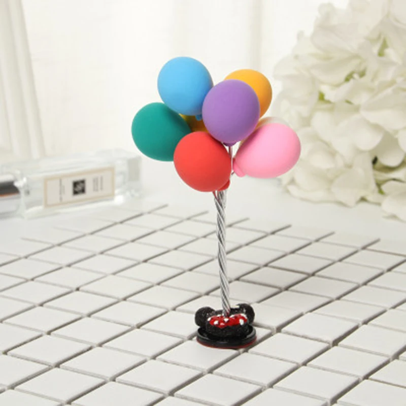 

1pc Creative Color Mini Cartoon Balloon Car Interior Display Ornaments Lovely Clay Balloons Dashboard Decoration Car Decoration