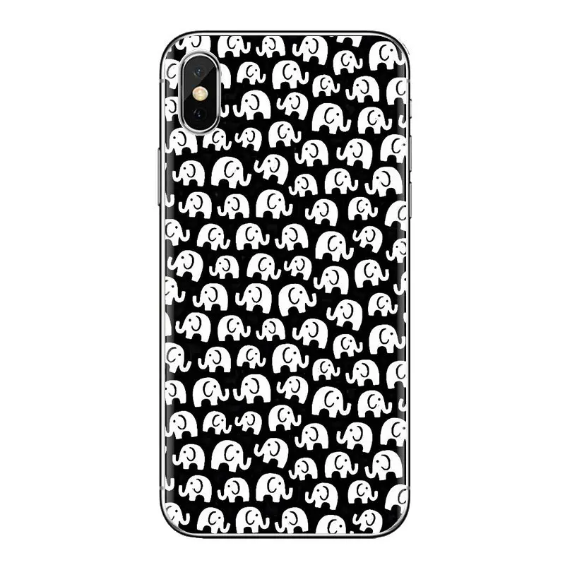 For Xiaomi Redmi 4A S2 Note 3 3S 4 4X 5 Plus 6 7 6A Pro Pocophone F1 Silicone Phone Shell Cover elephants Pattern Collage tribal |