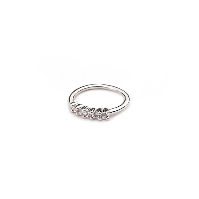 1PC Silver Серебро и золото 8 мм Нос ювелирный пирсинг для тела ювелирные изделия Cz нос обруч кольцо для носа крошечный цветок спиральный для хряща кольцо на Козелок - Окраска металла: 1PC Silver