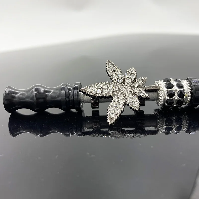 

New Arrival Maple Leaf Style Shisha Hookah Tips with Rhinestones Blunt Holder Hookah Mouthpiece Cigarette Holders for Man/Women