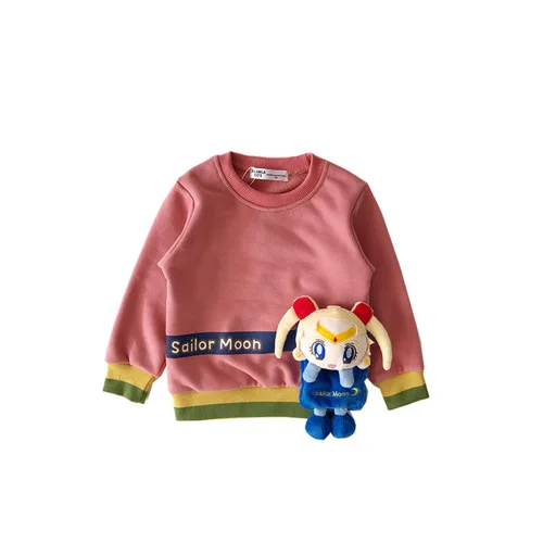 Tonytaobaby/осенне-зимняя одежда; Новинка; милая сумка для мальчиков и девочек; детская одежда с рисунком; Детский свитер - Цвет: Розовый