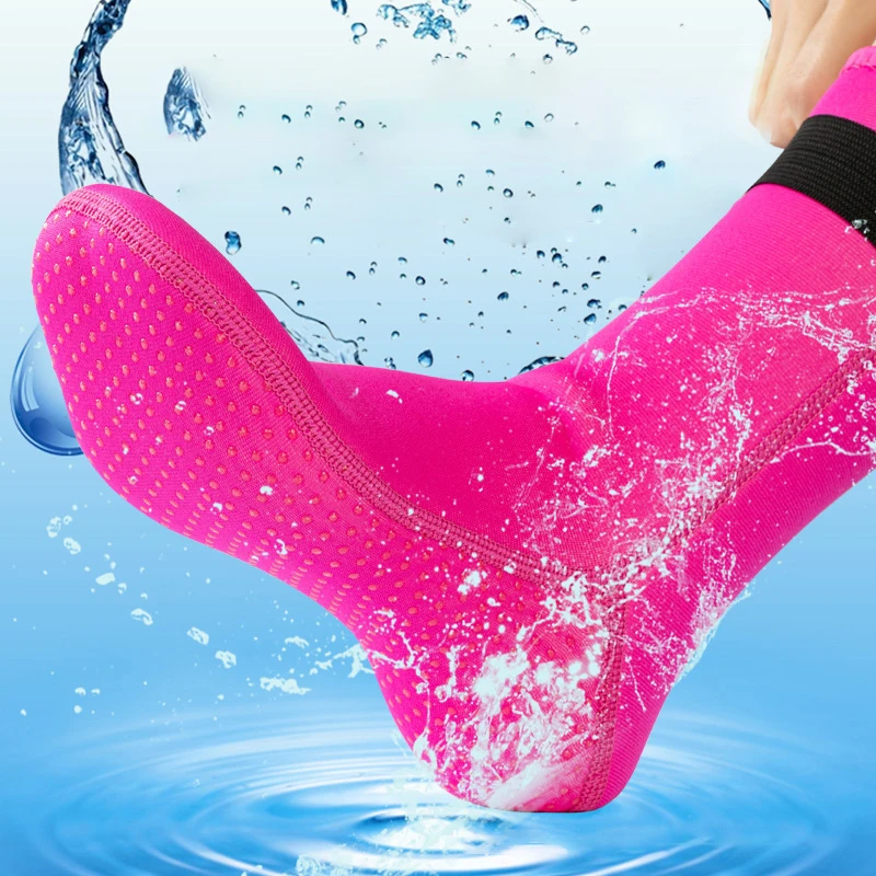 

3Mm Neoprene Shoes Diving Socks Beach Boots Water Boots Non-Slip Neoprene Shoes Warming Snorkeling Diving Surfing Sock for Adult