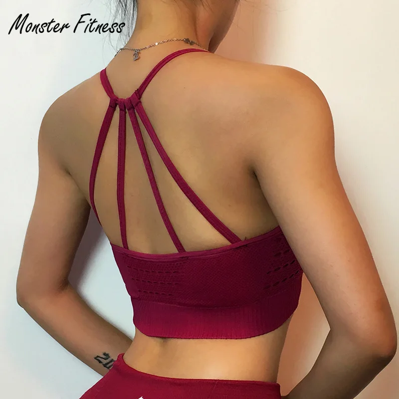 2018 женский бесшовный спортивный бюстгальтер для фитнеса занятий йогой бега