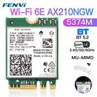 5374 Мбитс Intel AX210 WiFi 6E M.2 NGFF беспроводная карта для Bluetooth 5,2 2,4G5G6 ГГц WiFi карта 802.11AX WiFi 6 AX200NGW для Win10