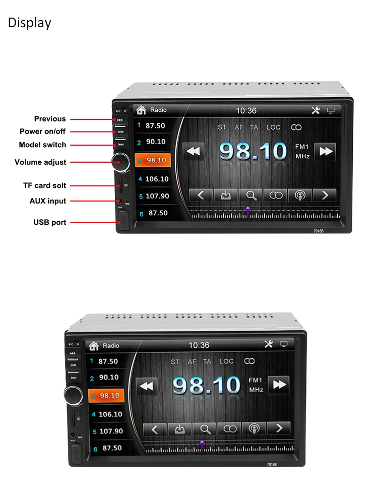Carsanbo 7 дюймов 2 Din Bluetooth FM USB TF Auxin автомобильное радио MP4/MP5 видео плеер автомобиля стерео Зеркало Ссылка с камерой заднего вида автомобиля