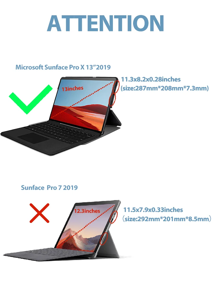 Чехол для планшета для microsoft Surface Pro X ультратонкий кожаный чехол-подставка для surface Pro X 13 дюймов
