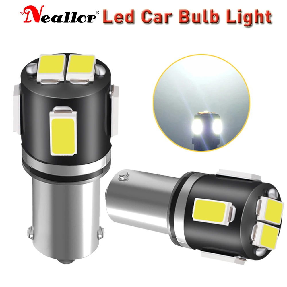 Супер яркий BA9S светодиодный BAX9S H6W T4W BAY9S H21W лампы 6 SMD автомобиля Фары заднего хода