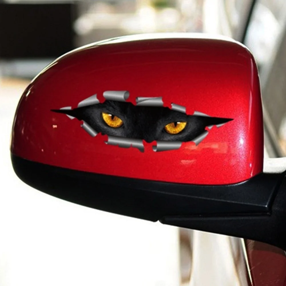 3D автомобильный Стайлинг Забавный кошачий глаз подглядывающий стикер для Lada Kalina