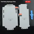 Защитная пленка для экрана для iPhone 12 pro max mini, 11 pro max, X, Xs max, Xr, 8 plus, 7 plus, Гидрогелевая, 10 комплектов