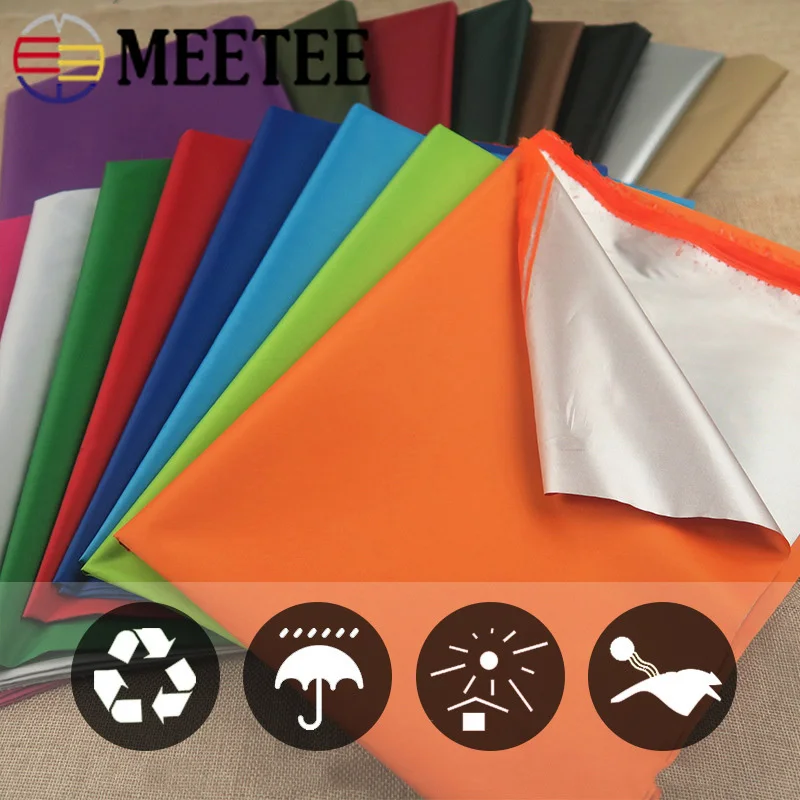Meetee 200/400X140cm 210T окрашенная Серебряная Водонепроницаемая полиэфирная ткань тент