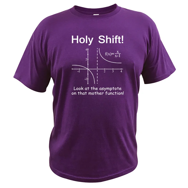 Футболка Holy Shift, физика, взгляд на Asymptote на матери, функциональные футболки, хлопок, ботаник, футболка, европейский размер - Цвет: Фиолетовый