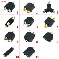 1pcs 6 35mm 3 5mm audio jack stereo female to 2 male connector adapter converter rca y splitter for speaker