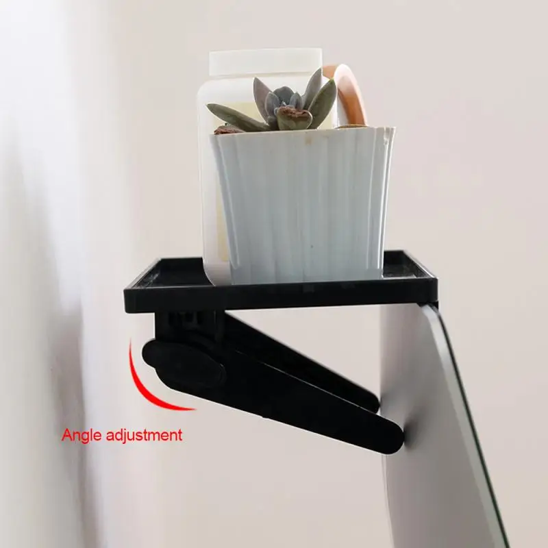 

1pcs Multi-functional ABS Storage Rack TV Computer LCD Display Adjustable Rack Screen Top Shelf Screen Storage Bracket