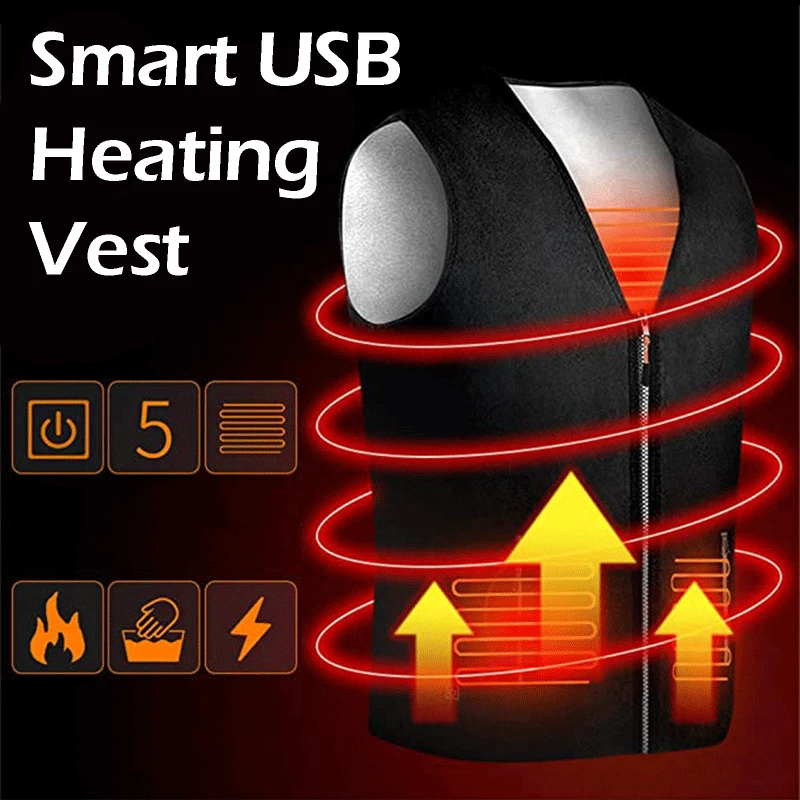 Куртка с подогревом для мужчин и женщин моющийся жилет инфракрасным