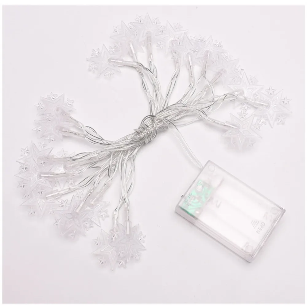 Светодиодная гирлянсветильник со звездами и луной мерцающие гирлянды на