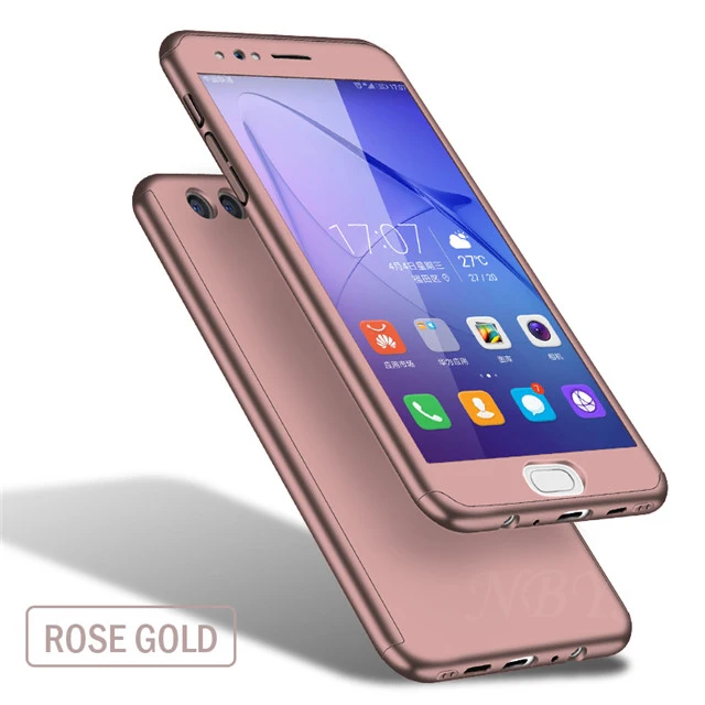 360 полный защитный чехол для телефона huawei mate 20 10 Lite Pro 20x P Smart Y9 чехол для huawei P9 P20 Lite P10 Plus чехол - Цвет: RoseGold