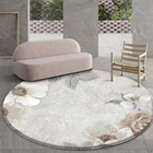 Фланелевый коврик Alfombra с цветочным принтом, нескользящий напольный ковер для гостиной, спальни, домашний коврик, коврик для салонной ванной