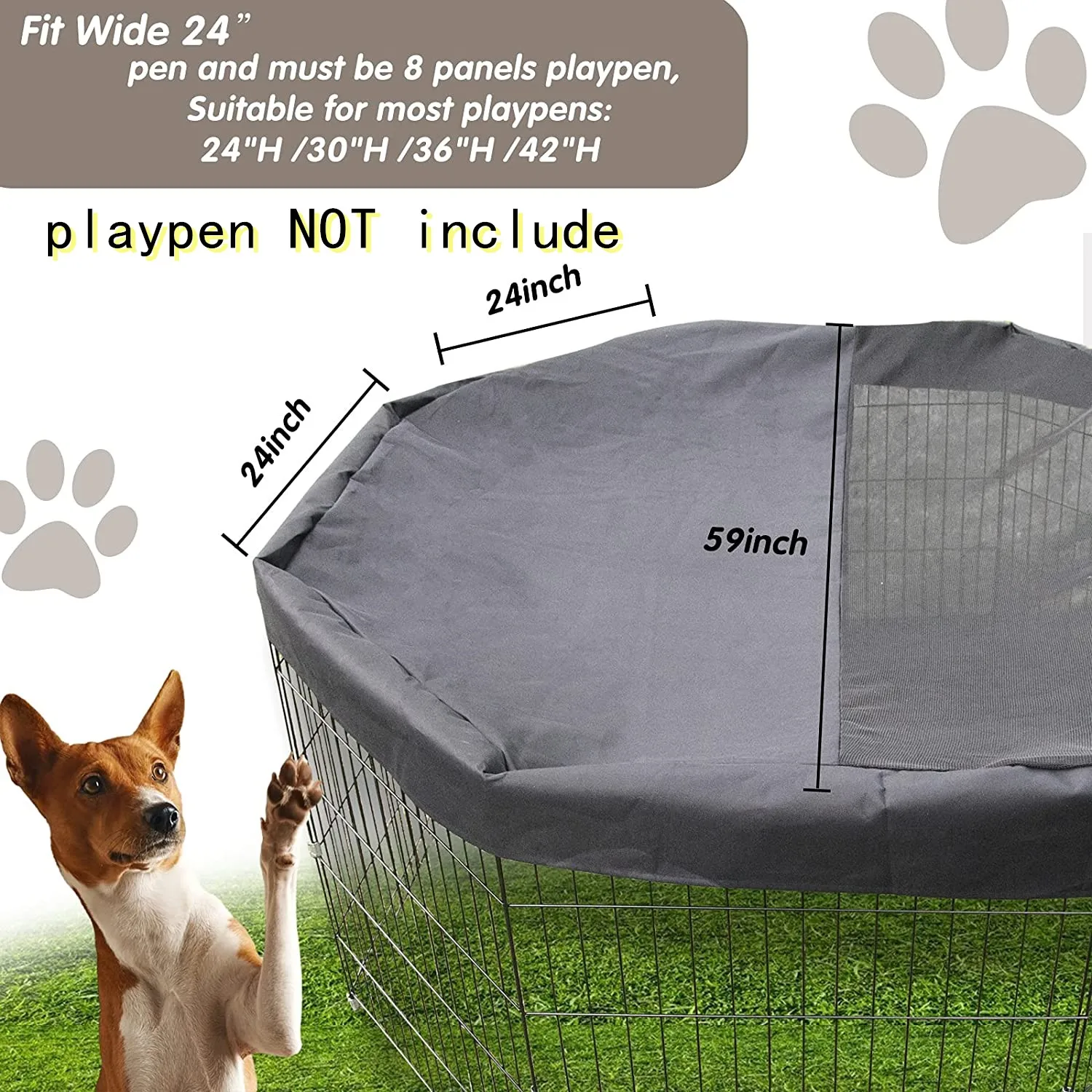 Pet манеж сетчатая ткань верхней крышке обеспечивают затемненных областей для